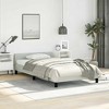 Bed Frame With Headboard Light grey Velvet, Plywood, Engineered wood - 3 of 4