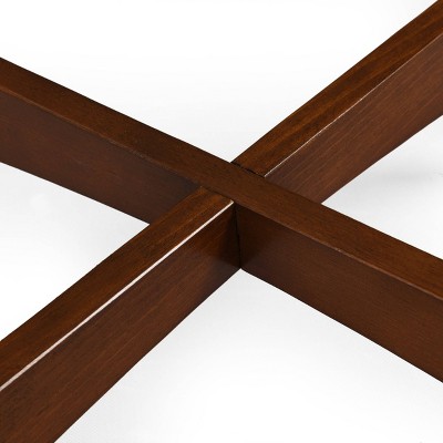 Walnut Round Mid-Century Modern Wood End Table