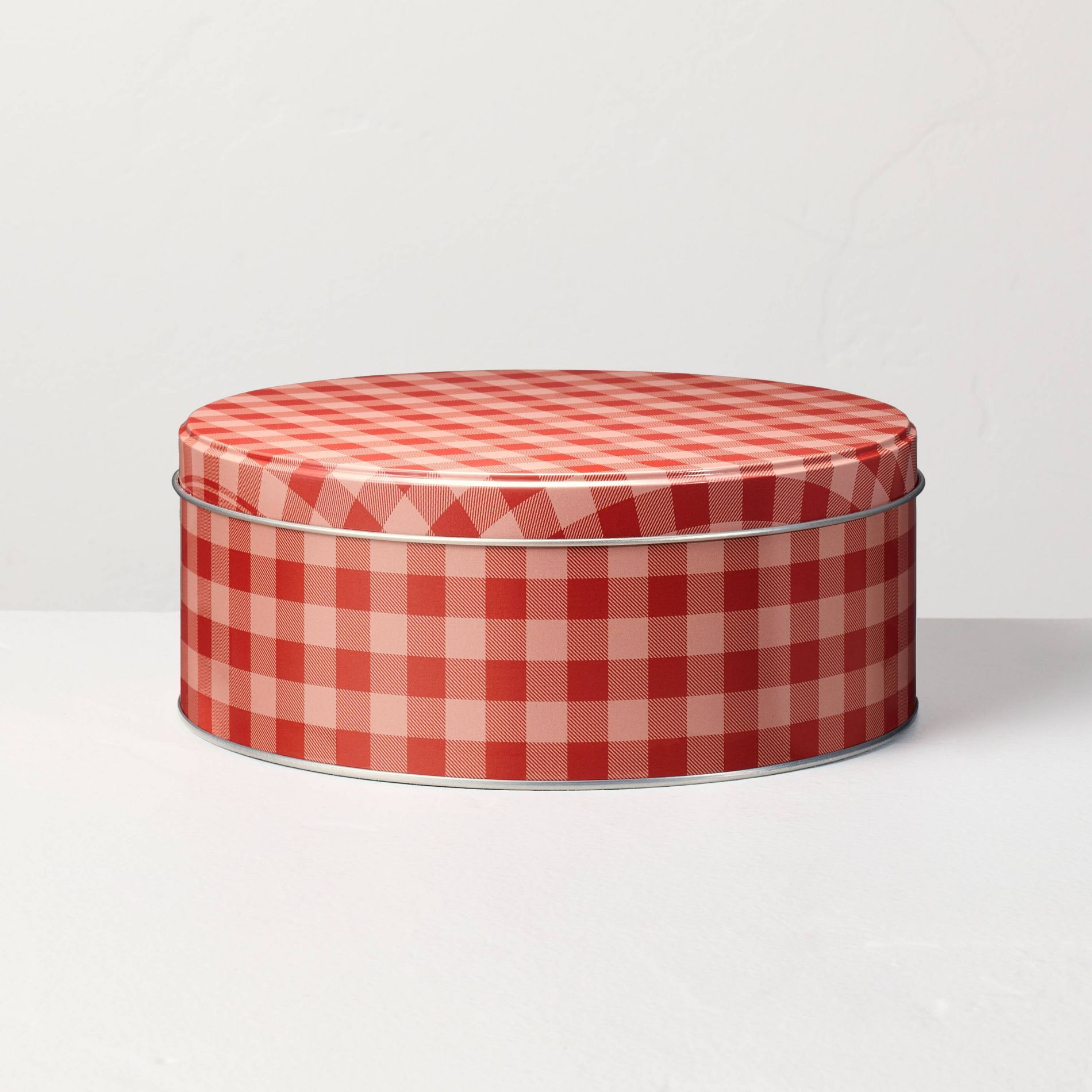2L Small Gift Tin Red Gingham - Hearth & Hand™ with Magnolia