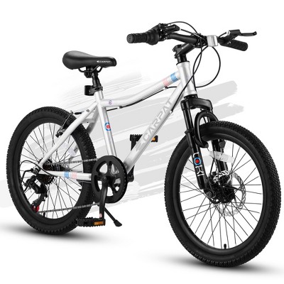 YONWAY 20 Inch Mountain Bike, 7 Speed Teenager Children Kids' Bicycles, High Steel Frame, for Boys Girls Ages 8-12
