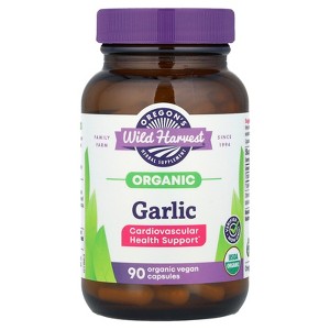 Oregon's Wild Harvest Organic Garlic, 1,575 mg, 90 Organic Vegan Capsules (525 mg Per Capsule) - 1 of 3