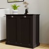 Okak Farmhouse Storage Cabinet, Accent Cabinet with 2 Tilt-Out Drawers and Metal Handles, Storage Oganizer for Living Room, Laundry room - 2 of 4
