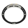 Black Bow Jewelry Men's Stainless Steel, Black PVC & 14k Gold Inlay ID Cuff Bracelet - 2 of 4