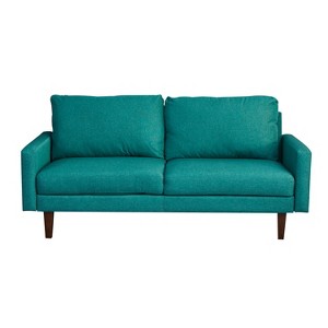 Linen Sofa Modern Couch Comfy Loveseat with Wooden Legs for Living Room, Bedroom, Office - 1 of 4