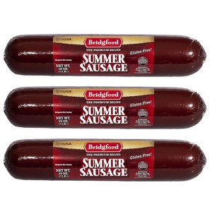 Bridgford Summer Sausage 16 oz - Protein-Rich Keto-Friendly Shelf-Stable Snack - Great for Sausage Rolls and on Your Charcuterie Boards - 1 of 4