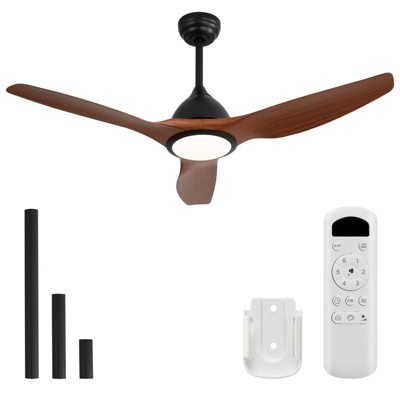 Sofucor Ceiling Fans with Lights 52 Inch Ceiling Fan with Light and Remote 6 Speed Quiet Noiseless 3 CCT, Reversible for Bedroom Living Room
