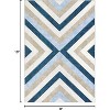Washable Modern Area Rug Non Slip Geometric Carpet Large Soft Floor Mat for Living Room Bedroom Dining Room Office - 2 of 4