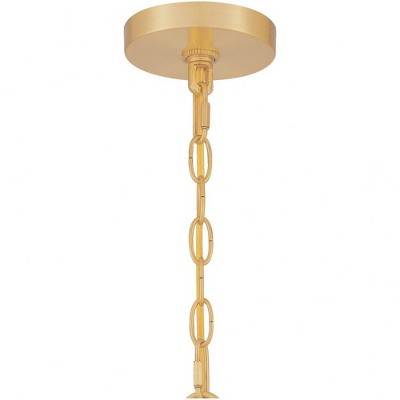 Aged Brass 8-Light Candle Chandelier with Steel Frame