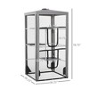 SKYONE 79"H Indoor/Outdoor Cat Enclosure: Steel Frame Playpen with 3 Climbing Platforms, 2 Zipper - 3 of 4