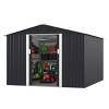 SEVOBAL Storage Sheds Outdoor Storage Room With All-Weather Design Metal Tool Shed For Backyard, Patio, Lawn, Gray, 124.02"*109.06"*76.26" - 2 of 4