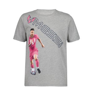 Boys' Messi Short Sleeve Graphic T-Shirt - Gray - 1 of 2