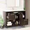 HYLEORY 48.03 in. W X 18.11 in. D X 35.04 in. H Basin Vanity with White Marble Top, Drawers and Open Shelf - 3 of 4