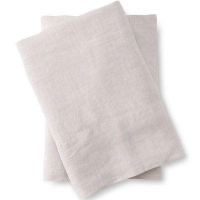 Lands' End Garment Washed Chambray Linen Pillow Cases