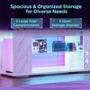PINMOCO High Glossy TV Stand for TVs up to 55 inch Gaming Media Console with LED Lights and Open Storage Shelves Entertainment Center - 4 of 4