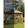 WhizMax Pop Up Adjustable Hexagonal Instant Outdoor Waterproof Gazebo Tent with Mosquito Netting And UV Protection Khaki - 4 of 4
