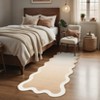 Washable Scalloped Living Room Rugs, Indoor Modern Ombre Soft Non Slip Area Rug for Bedroom, Large Home Decor Carpet for Dining Room - 3 of 4