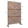 CAVINAS Patio Decorative Screens Metal Fence Privacy Screen with Striped Triangle Pattern for Outside and Garden, 76" H×48" W - 4 of 4