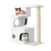 WoodyWonders 33.8-Inch Modern Cat Tower with 3 Perches, Scratching Post & Cave, Includes 4 Washable Cushions - 2 of 4