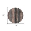 Blue Charcoal And Copper Botanical Leaves Washable Indoor Outdoor Area Rug - 3 of 4