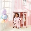 Sophia's by Teamson Kids Pink Plaid Closet with Pink Bathrobe & Slipper - image 2 of 4