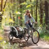 Aghana Digitals 2-Seat Kids Bike Trailer with Locking Swivel Wheel, Suspension, Water-Resistant - 3 of 4