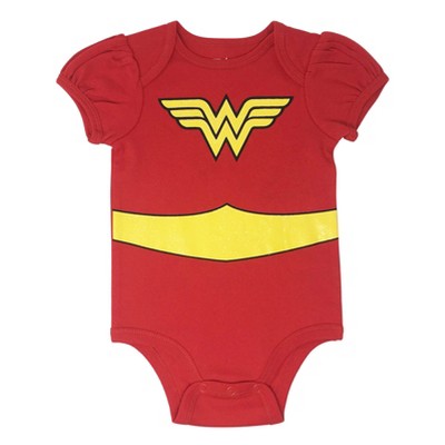 BColour Fashion Body Wonderwoman pour bébé 100 % coton Red 0-3 months taille 24 mois 62 cm