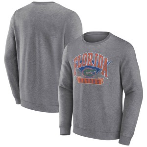 NCAA Florida Gators Men's Gray Crew Neck Fleece Sweatshirt - 1 of 3