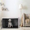 Sweet Jojo Designs Girl Dog Crate Kennel Cover 36in. Paw and Bone Blush Pink and White - 2 of 4