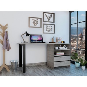 PAGED Home Office Desk 47.3" L Modern Writing Desk with 2 Storage Drawers for Office, Study - 1 of 4