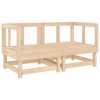 vidaXL Garden Corner Sofa Natural Solid pine wood Medium Modular - 2 of 2