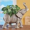 Collections Etc Hand-Painted Detailed Elephant Planter Gray - 2 of 3