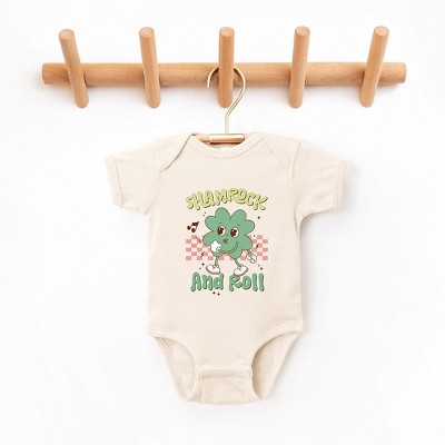 The Juniper Shop Shamrock And Roll Baby Bodysuit