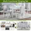 5-Piece Dining Set with Rectangular Kitchen Table and 4 Upholstered Chairs - 3 of 4
