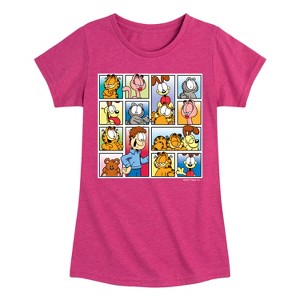 Girls' - Garfield - Friends Fitted Short Sleeve Graphic T-Shirt - 1 of 4