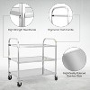 GustoWave 3-Tier Heavy Duty Utility Service Cart for Home Restaurants Bars, 29.5"x15.8"x32.7" - 4 of 4
