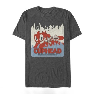 Men's Cuphead Devil Flames T-Shirt - 1 of 4