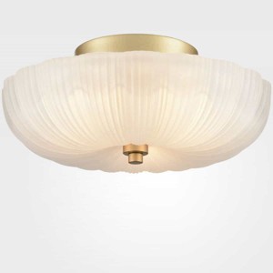 Claxy Modern 3-Light Ceiling Light Brass with 12 Inch Sanding Glass - 1 of 4