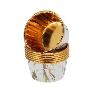 Unique Bargains Cupcake Liners Texture Pattern Disposable Laminated Paper 2.76"x1.54" 50 Pcs - 1 of 4