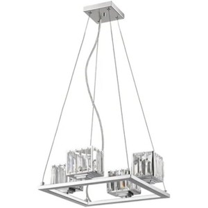 Chloe Lighting CH20038CM16-UP4 Trilluminate Contemporary 4 Light Chrome Finish Crystal Shade Mini Chandelier 16" Wide - 1 of 3