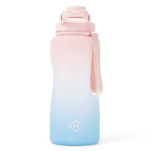 Pink Motivational Soft Touch Water Bottle, 128 Oz.