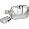 Joan & David Metallic Tubular Quilted Nylon Passport Sling Bag - 2 of 4