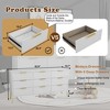 ORRD 9-Drawer White Dresser with Gold Pulls & Metal Feet – Modern Storage Cabinet for Hallway, Entryway & Living Room - 4 of 4
