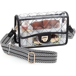 Generic Clear Bag for Stadium Events Clear Crossbody Purse Stadium Approved Women Transparent Shoulder Bag for Concerts - 1 of 4