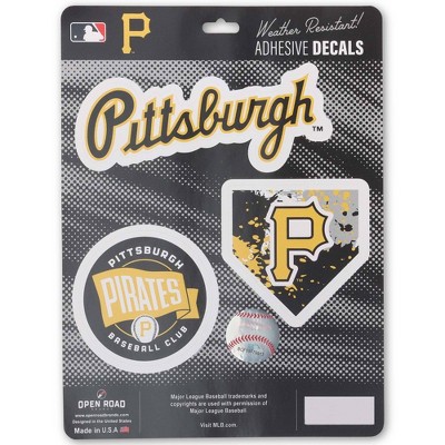 MLB Pittsburgh Pirates Sticker Decal - 3pk