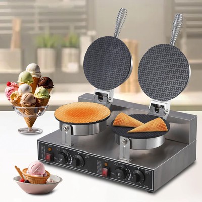 Ice Cream Cone Machine Waffle Cone Maker Electric Stainless Steel Egg Roll Mold for Home Restaurant Use