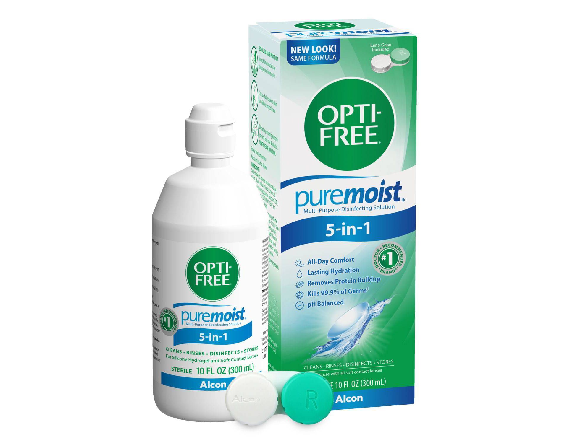 Opti-Free PureMoist with Hydraglyde Multi-Purpose Contact Lens Solution with case