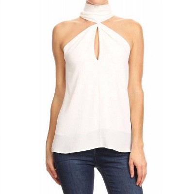 Women's High Neck Keyhole Top - ariella