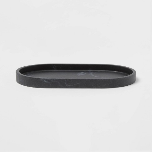 Ribbed Glass Vanity Tray Clear - Threshold™ : Target