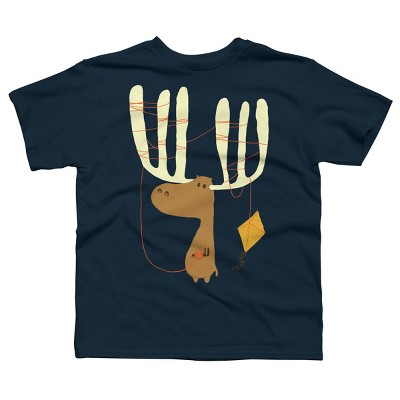 Boy's Design By Humans A Moose ing By radiomode T-Shirt