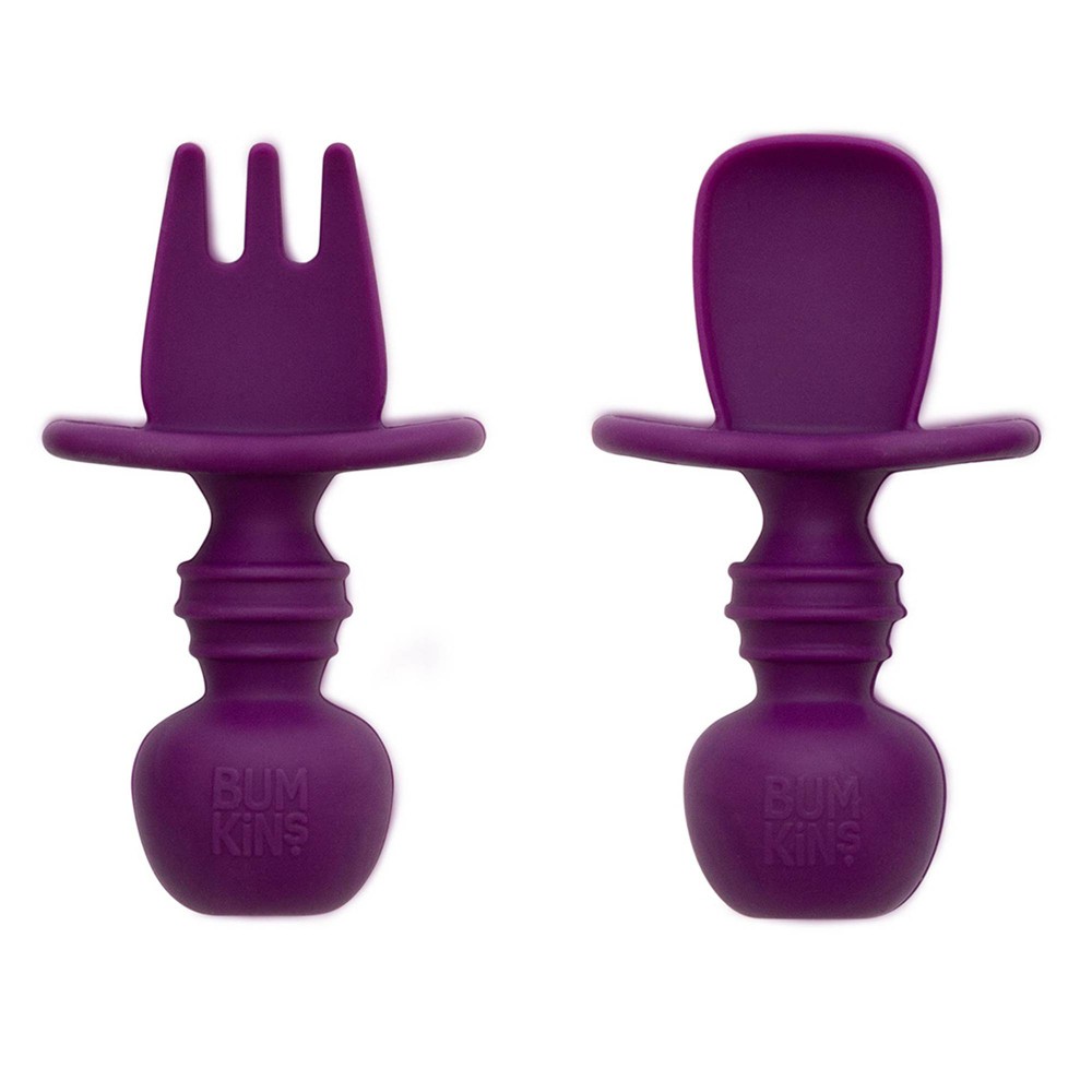 Photos - Cutlery Set Bumkins Silicone Chewtensils - Purple 